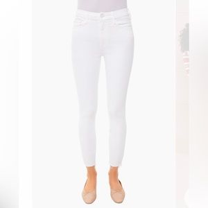 MOTHER High Waisted Looker Ankle Fray Jean